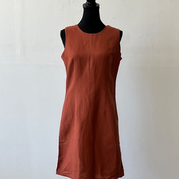 Vintage chocolate brown shift dress - Picture 10 of 11